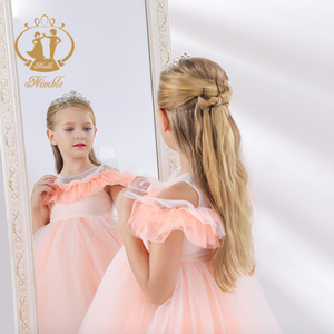 Agile di Alta Qualità Delle Ragazze Della Principessa Abito <span class=keywords><strong>Da</strong></span> Sera Abbigliamento Per Bambini Arancione Nuovo Vestito Abito di Design Soffici Abiti di Alta Qualità - Product Image 6