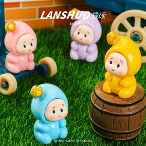 ตุ๊กตาเรซิ่นการ์ตูน Lanshuo ชุดนอนดาวน่ารัก ฟิกเกอร์ 3 มิติขนาดเล็ก ของเล่นเด็ก ตกแต่งบ้าน เหมาะสำหรับเด็กอายุ 8-13 ปี โมเดลพลาสติก ของประดับตกแต่ง - Product Image 4