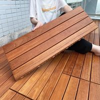 Merbau Konserviertes Holz Bodenbelag Außenterrasse Plankenweg Park Massivholz Teakholzdielen