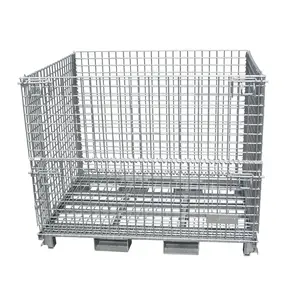 Nouveau modèle de cage papillon pliable conteneur de stockage empilable à usage moyen avec des années d'expérience de production fournisseur OEM