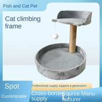 Griffoir pour chat en bois avec nid et table de saut intégrée, structure d'escalade, style Wind adorable, fabriqué en Chine