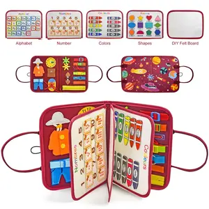 Planche occupée personnalisée jouets en feutre apprentissage éducatif planche occupée pour les tout-petits jouets Montessori préscolaire pour les enfants