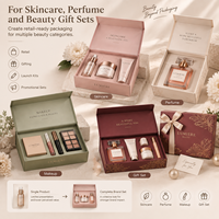 Boîte d'emballage cosmétique rigide personnalisée avec logo pour les ensembles cadeaux de soins de la peau, de parfums et de beauté