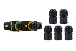 موصل توصيل سريع 5 طرق IP68 2 <span class=keywords><strong>P</strong></span> 3 Core مع نايلون مقاوم للأشعة البنفسجية لأنظمة الري والزراعة - Product Image 3