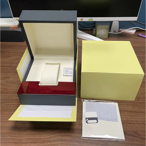 Luxury Single-Slot <b>Grey</b> Brand Watch <b>Box</b> Set Complete Watch Packaging with Gift Bag Card&Certificate Custom Logo Wooden <b>Box</b> - Product Image 5