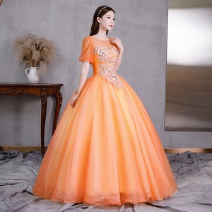 Evening Gown Ball Gown O-Neck Chiffon Empire Waist Candy Color Women's Dress - Product Image 2