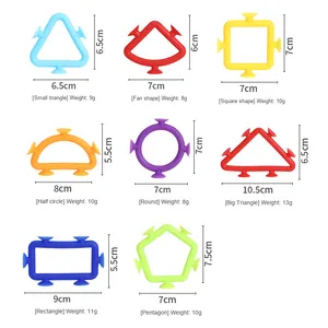 Nhà Máy Trực Tiếp Mềm Giáo Dục Nhựa Hình Học Loạt Lắp Ráp DIY Xây Dựng Khối Dính Hút Cup Đồ Chơi - Product Image 5