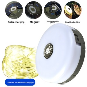 Luce da Campeggio Multifunzionale Ricaricabile USB a Energia Solare, Luci Colorate a Corda per <span class=keywords><strong>Tenda</strong></span> e Ambiente Esterno - Product Image 1