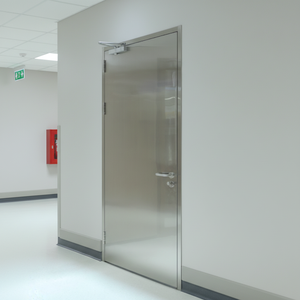 Porte en acier inoxydable Yonking, porte de sécurité personnalisée en acier inoxydable et cadre, porte intérieure ignifugée - Product Image 1