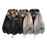 Cardigan zippé à capuche pour homme, style streetwear décontracté, en maille, avec logo personnalisé, coupe ample à épaules tombantes, teint, collection Printemps Automne, ODM