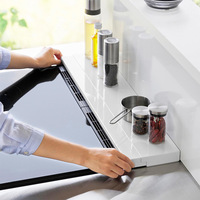 Étagère de rangement télescopique en métal de style japonais pour comptoir, avec cloison rétractable, pour l'organisation des épices et des ustensiles