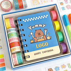 Carnet de notes/<span class=keywords><strong>agenda</strong></span> spirale personnalisé avec logo Kawaii, couverture rigide, reliure cousue, 80 feuilles, Cuaderno Notizbuch - Product Image 1
