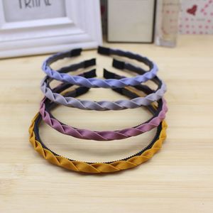 Diadema de tela estilo coreano, diseño plegado multicolor, ropa informal para mujeres y niñas - Product Image 1