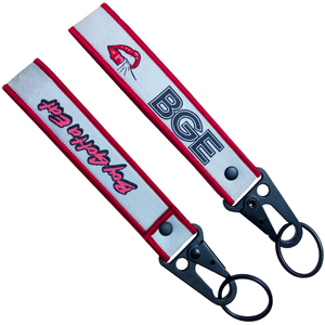 Tùy chỉnh vải logo in thêu Keychain xe gắn máy Dây đeo chìa khóa thẻ cho cá nhân sử dụng chủ chốt - Product Image 4