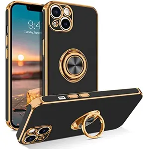 Fashion Design Custom Soft TPU Electroplated 360 Ring Rotating Stand Magnetic Mobile Phone Case For iphone 15 14 13 12 Pro Max