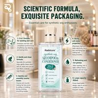 Maßgeschneidertes 300ml 2-in-1 Synthetik-Perücken-Shampoo und Conditioner Antistatisch Sofort Entwirrend Synthetische Haarpflege Shampoo OEM