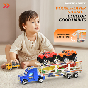 Đồ chơi mới xe tải Mỹ inertrial xe đồ chơi hai lớp lưu trữ Giao thông vận tải xe với đồ chơi xây dựng <span class=keywords><strong>F1</strong></span> đua xe ô tô - Product Image 3