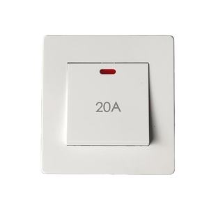 <span class=keywords><strong>Prix</strong></span> de gros WiFi Switch Socket British Standard 20A Diamond Thin Panel Design Neon Light Home Commercial Use Accessoire en laiton - Product Image 1