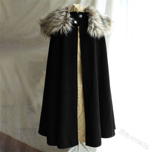 Cape de <span class=keywords><strong>costume</strong></span> médiéval d'hiver pour hommes, manteau de cape de cosplay avec col en fourrure, cape gothique de haute <span class=keywords><strong>qualité</strong></span> pour femmes, <span class=keywords><strong>costume</strong></span> d'<span class=keywords><strong>Halloween</strong></span> - Product Image 3