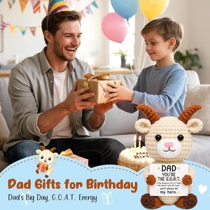 Regalo di <span class=keywords><strong>Compleanno</strong></span> <span class=keywords><strong>per</strong></span> Papà, Mini Capra all'Uncinetto Fatta a Mano, Divertente 'Sei tu la Capra', Idee Regalo <span class=keywords><strong>per</strong></span> Padre e Nonno, Decorazione Natalizia Carina - Product Image 6