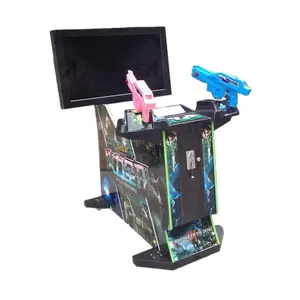 Kapalı eğlence arcade makinesi 42''LCD ekran 3 in 1 simülatörü videoları gun çekim oyun makinesi