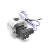 Débitmètre à effet Hall en acier inoxydable G1/2" pour huile et eau, capteur à engrenages ovales 30-1200L/H 3.5-24VDC Précision +/-2% Prise en charge OEM
