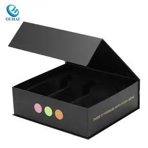 Caja de regalo magnética rígida de papel de cartón con logotipo personalizado, caja de regalo magnética plegable de lujo con tapa magnética para envolver regalos