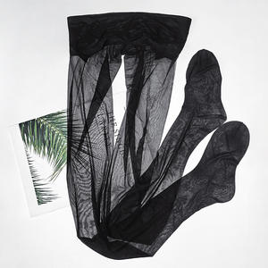 Collants sexy sans couture pour femmes taille en maille bas respirants collants transparents soyeux ultra-minces bas noirs - Product Image 6