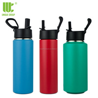 Unique Group 24oz Bouteille de fitness en acier inoxydable avec isolation sous vide à double paroi et couvercle pour le sport Camping Drinkware