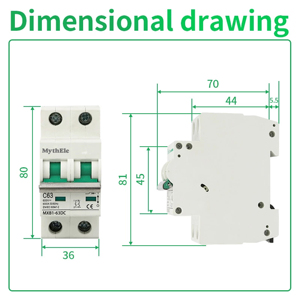 2P 63A DC Breaker 600V DC MCB 16A 32A 63A 2P 1000V DC <span class=keywords><strong>Disyuntor</strong></span> Solar PV Breaker - Product Image 4