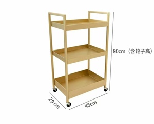 Modern Design Hot-Sale Hairdressing Hand Cart Salon <b>Tools</b> Metal Beauty <b>Trolley</b> with Wheels - Product Image 5