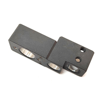 Bloc de roulement en aluminium usiné CNC, support de guidage linéaire anodisé avec trous filetés, composant de précision OEM pour équipement d'automatisation