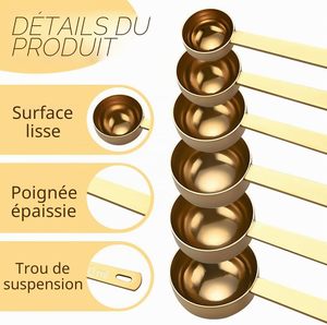 Cuillère doseuse en acier inoxydable écologique de 60 ml à manche court avec logo personnalisé pour le café - Product Image 2