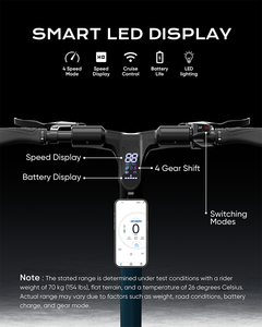 S5 Scooter électrique double 1400W moteurs E-ABS freins en alliage d'aluminium pliable étanche 48V23AH batterie 62 Miles gamme - Product Image 6