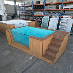 Kit de piscine hors sol rectangulaire en fibre de verre pour jardin, piscine extérieure, résistant aux UV, durable, en solde - Product Image 5