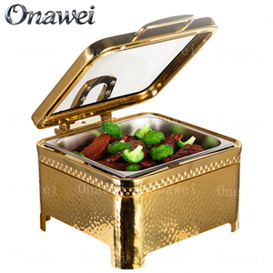 Onawei - Calentadores de Comida de Acero Inoxidable para Bodas, Estilo Buffet, para Catering, Juego de Platos para Servir - Product Image 4