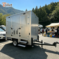 Remorque Toilettes Mobiles de Luxe Qualité VIP, Conception Multi-Sanitaires, pour Mariages en Plein Air, Parcs, Ateliers, Installation Durable et Écologique