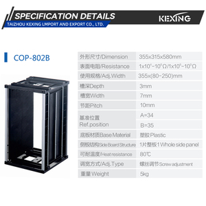 Étagère de stockage antistatique ESD pour circuits imprimés <span class=keywords><strong>CONCO</strong></span> COP-802B, 50 niveaux, surface galvanisée, installation suspendue, en plastique, pour composants SMT - Product Image 2