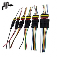 1 2 3 4 5 6 Pin Cable Connector Sealed Waterproof Electrical Wire Connector Plug Set Auto Connectors for Kit Car Motorcycle