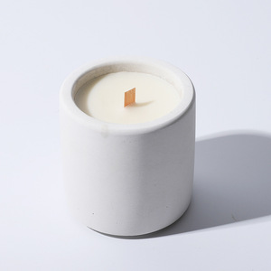 Bougeoirs cylindriques de luxe personnalisés Mèche en bois de pot à bougie en <span class=keywords><strong>ciment</strong></span> pour la décoration de Noël et de la maison - Product Image 3