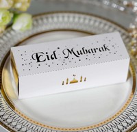 Golden Eid Mubarak Festival Geschenk box Eid Mubarak Ramadan Hollow Chocolate Candy Box