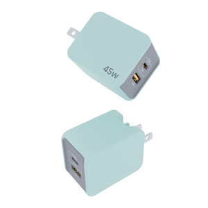 <span class=keywords><strong>Chargeur</strong></span> mural super rapide double port PD 45W Type C + USB pour téléphone portable et montre connectée, charge rapide PD - Product Image 5