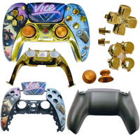 Juego Completo de Carcasas de Repuesto para Control DualSense de PS5, Botones Metálicos, Placas Frontales y Traseras