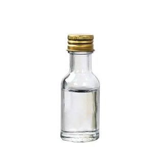 Botellas de vidrio redondas de 30ML y 50ml, botella de vidrio vacía pequeña con tapa, botella de licor