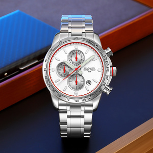 高級ステンレススチール腕時計 レロヘス オンブレ 3ATM防水 ストップウォッチ腕時計 SKMEI 9376 合金ケース メンズクォーツ腕時計 - Product Image 3