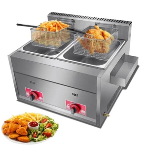 Nouvelle conception Double réservoir d'huile 6L+6L Grande capacité Friteuse commerciale à gaz - Product Image 1