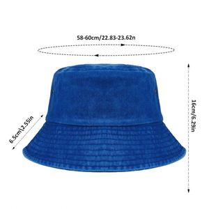 Wholesale Unisex Custom Distressed Bucket <b>Hat</b> Cotton Washed Fisherman Cowboy 3D Embroidery Outdoor Protection Spring <b>Summer</b> - Product Image 2