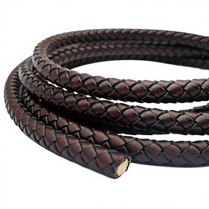 Custom Color Available High Quality Durable Real Cow Buffalo <b>Leather</b> Hide Customized Braided Pattern <b>Leather</b> Cord <b>Bracelets</b> - Product Image 1