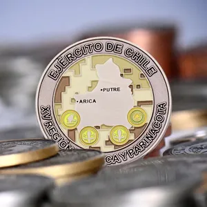 Fabrikant Op Maat Gepersonaliseerde 3d Metalen Antieke Munt Zilver Goud Blank Token Verzamelbare Reis Souvenir Email Uitdaging Munt