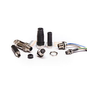 M12 Rundsteckverbinder Kabel PCB Panelmontage Serie A B D X Codierung 2 3 4 5 8 12 17 Pin Stecker Buchse für Industriesensoren - Product Image 3